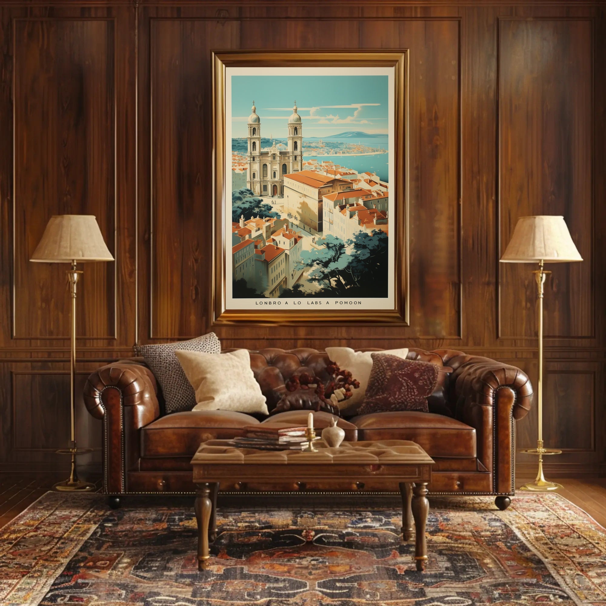 European Cityscape Vintage Charm Travel Poster PosterGoat