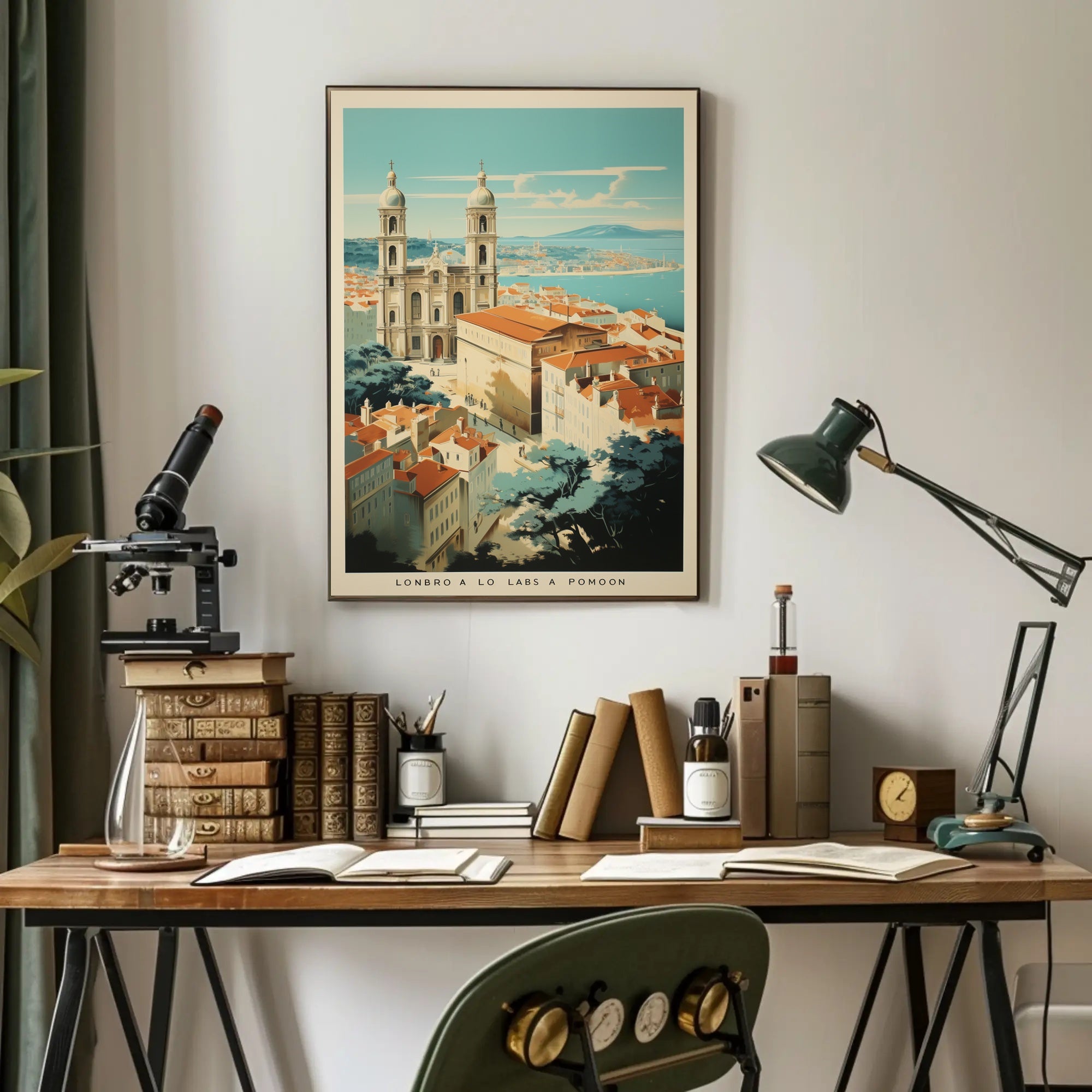 European Cityscape Vintage Charm Travel Poster PosterGoat
