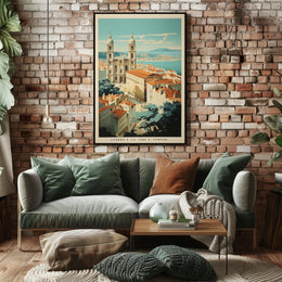European Cityscape Vintage Charm Travel Poster PosterGoat