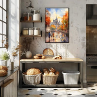 European Fall Scene Watercolor Art Travel Poster PosterGoat