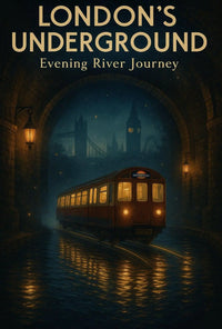 Evening River Journey London Underground Travel Poster PosterGoat