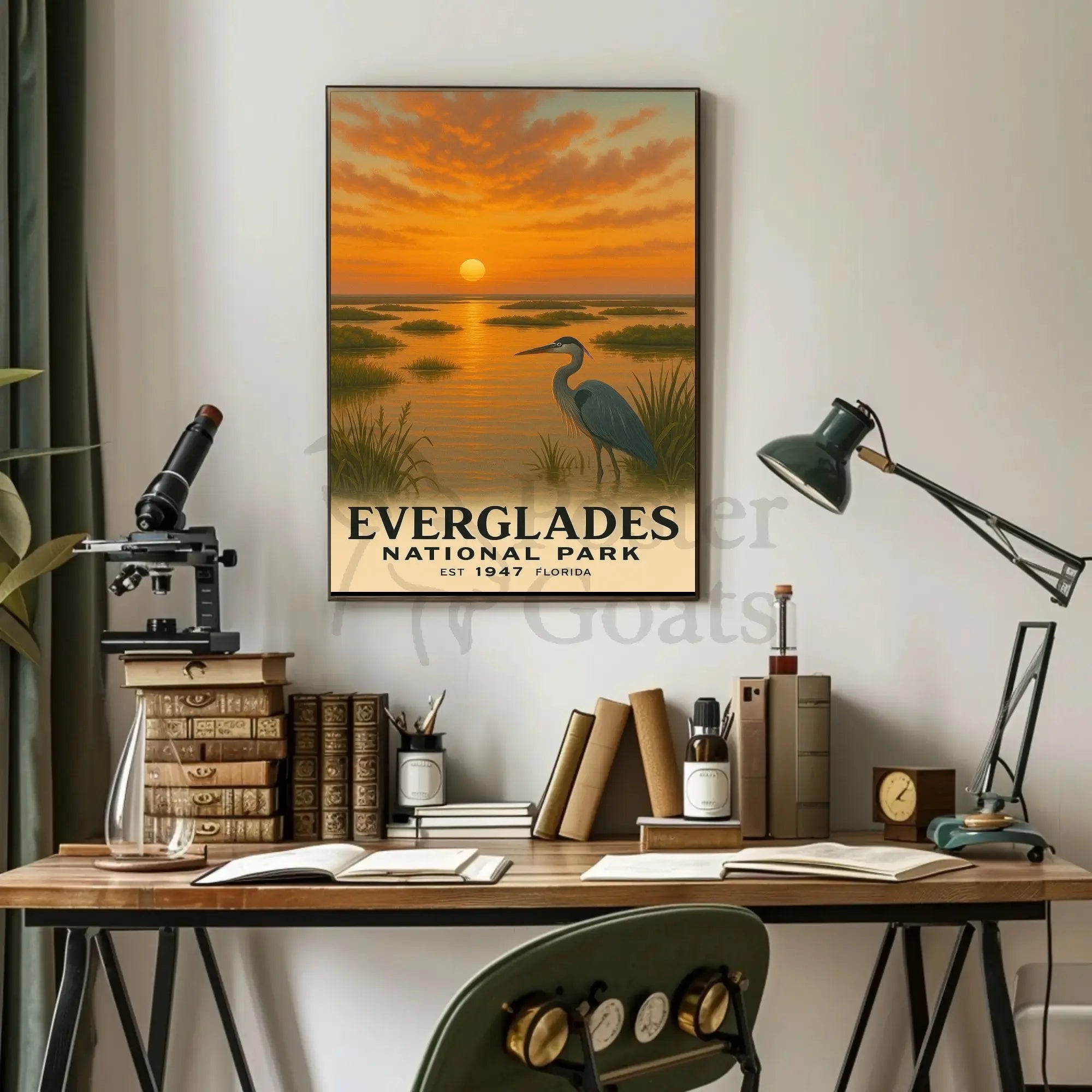 Everglades Vintage Art Print National Park Poster PosterGoat