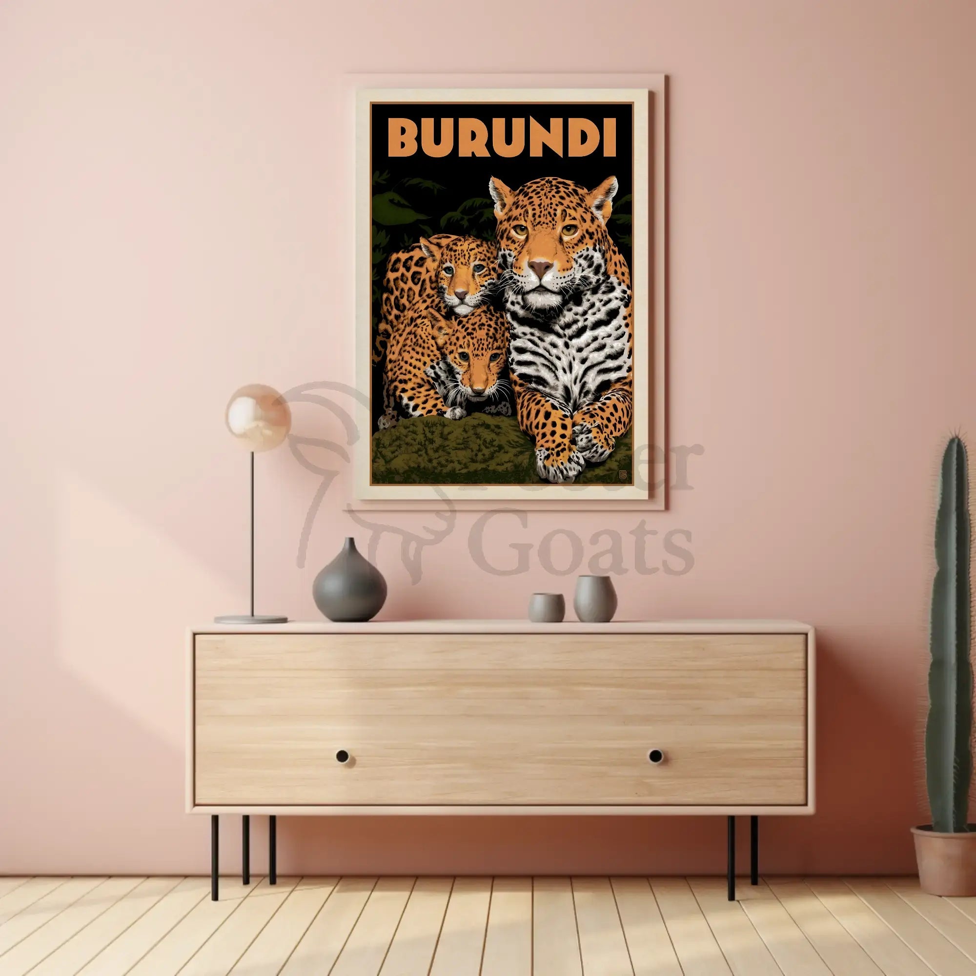 Exotic African Wildlife Travel Poster PosterGoat