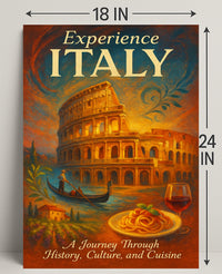 Experience Italy Wall Art Print Decor PosterGoat