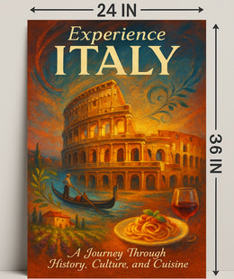 Experience Italy Wall Art Print Decor PosterGoat