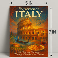Experience Italy Wall Art Print Decor PosterGoat