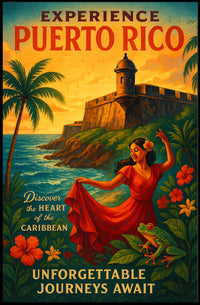Experience Puerto Rico Vintage Poster Art PosterGoat
