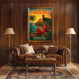 Experience Puerto Rico Vintage Poster Art PosterGoat