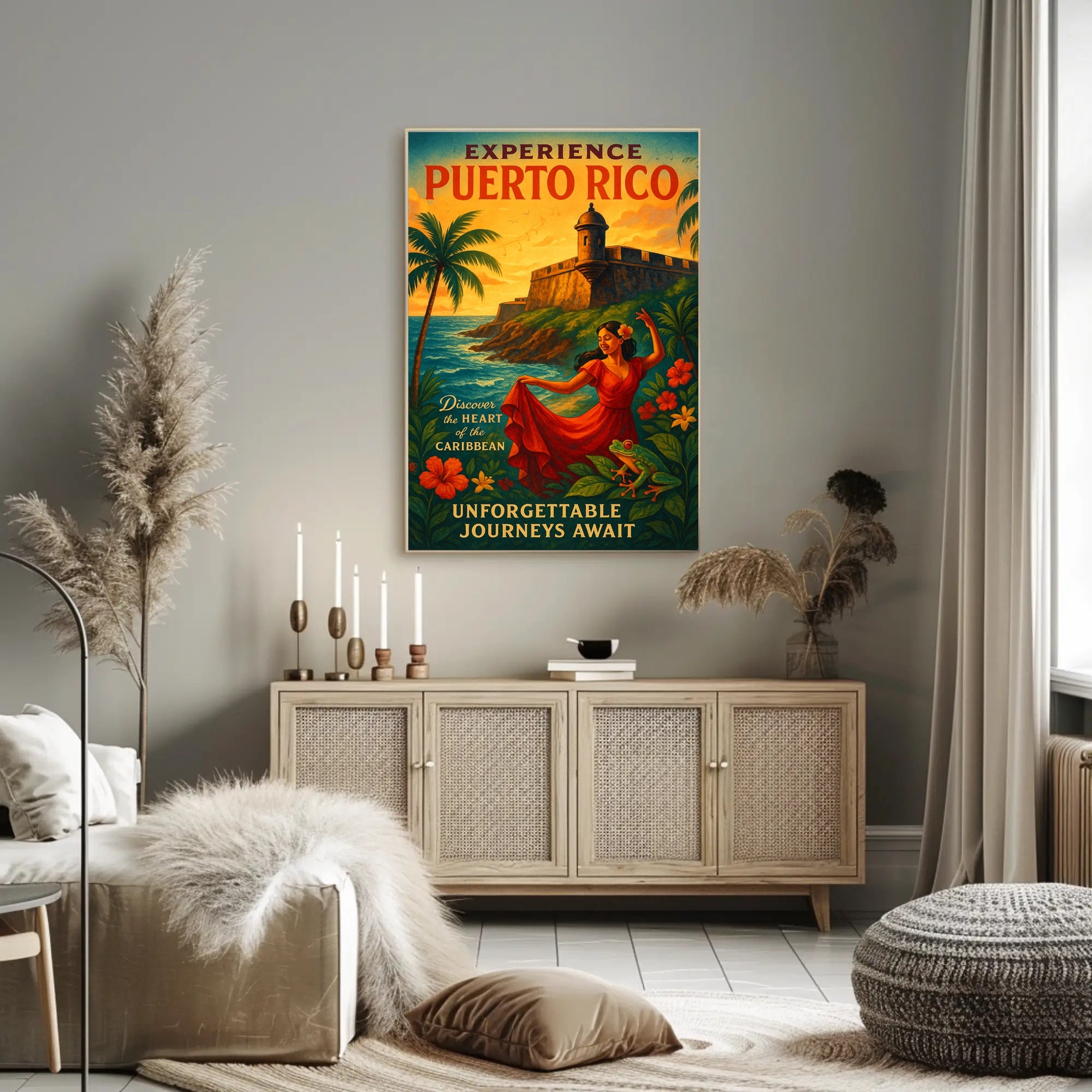 Experience Puerto Rico Vintage Poster Art PosterGoat