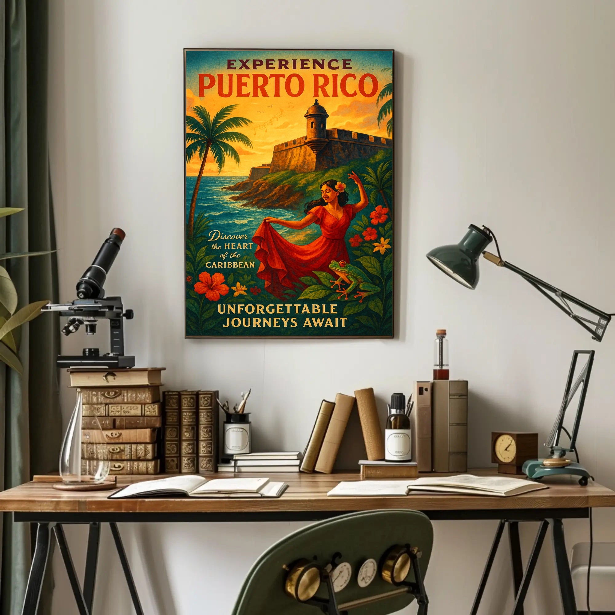 Experience Puerto Rico Vintage Poster Art PosterGoat