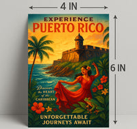 Experience Puerto Rico Vintage Poster Art PosterGoat