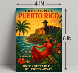Experience Puerto Rico Vintage Poster Art PosterGoat
