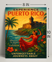 Experience Puerto Rico Vintage Poster Art PosterGoat