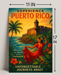Experience Puerto Rico Vintage Poster Art PosterGoat