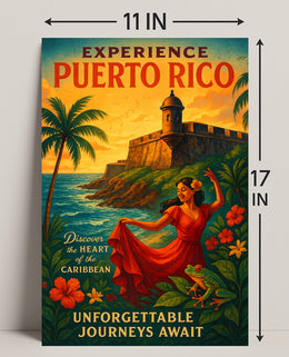 Experience Puerto Rico Vintage Poster Art PosterGoat