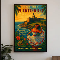 Experience Puerto Rico Vintage Travel Poster PosterGoat