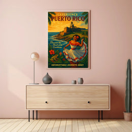 Experience Puerto Rico Vintage Travel Poster PosterGoat