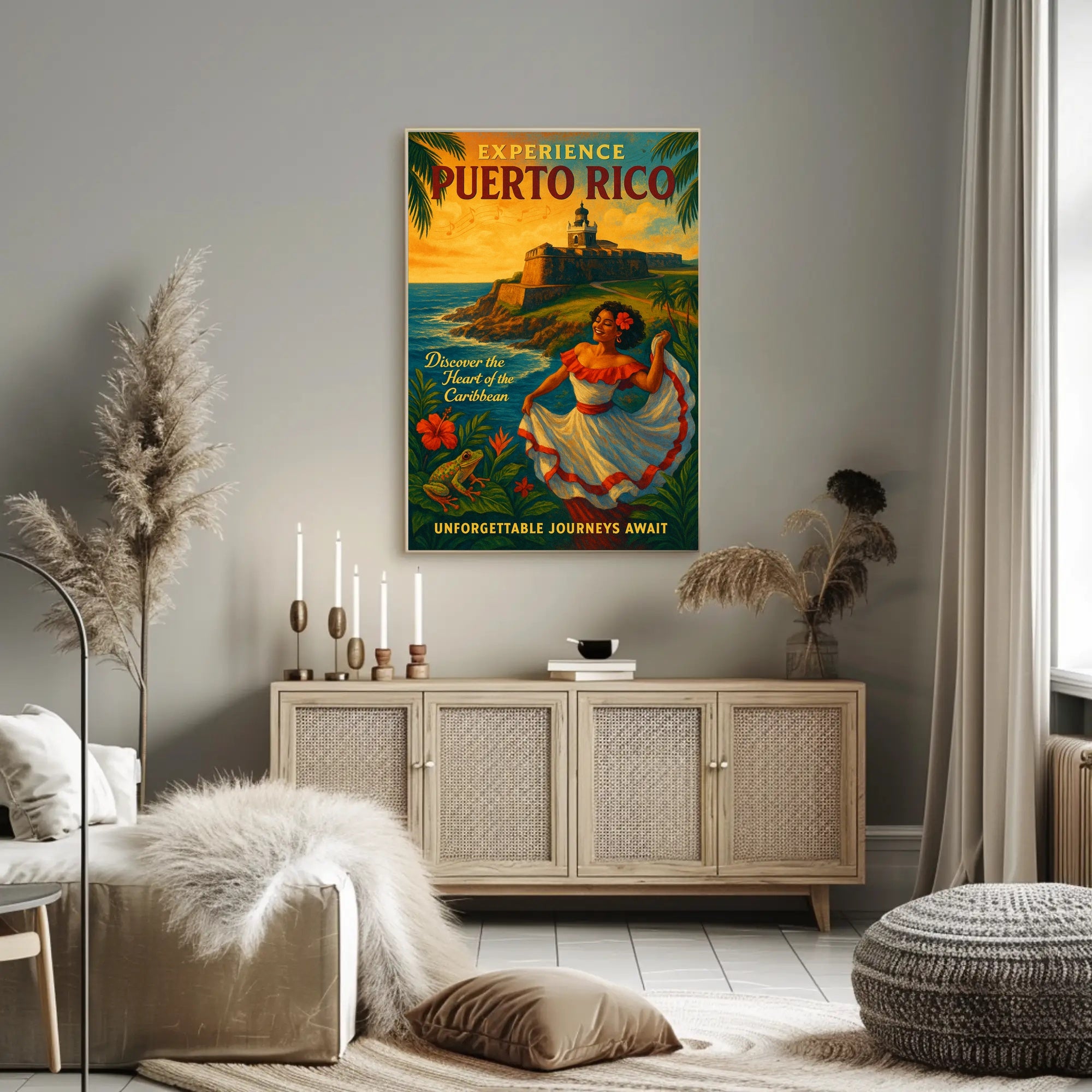 Experience Puerto Rico Vintage Travel Poster PosterGoat