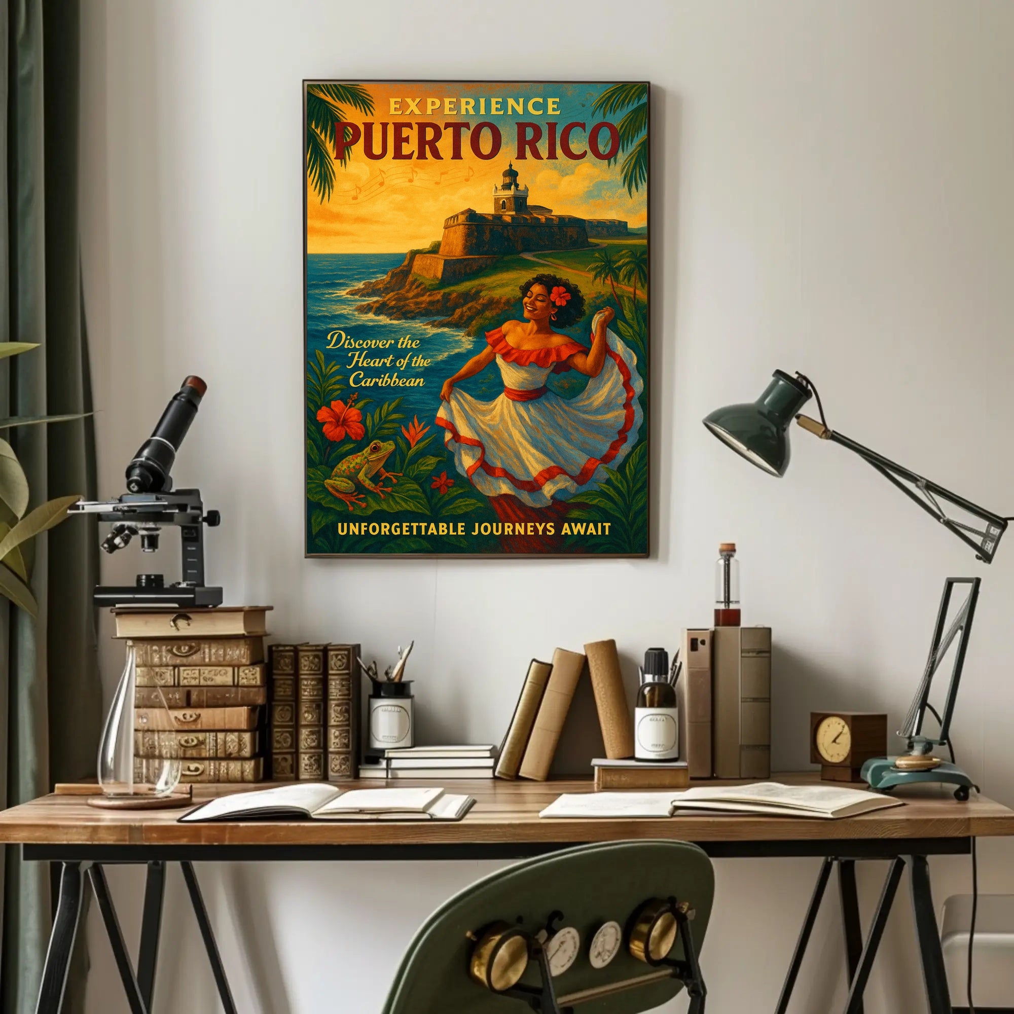 Experience Puerto Rico Vintage Travel Poster PosterGoat