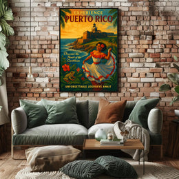 Experience Puerto Rico Vintage Travel Poster PosterGoat