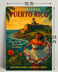 Experience Puerto Rico Vintage Travel Poster PosterGoat