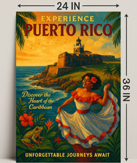Experience Puerto Rico Vintage Travel Poster PosterGoat
