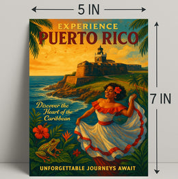 Experience Puerto Rico Vintage Travel Poster PosterGoat