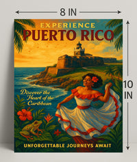 Experience Puerto Rico Vintage Travel Poster PosterGoat