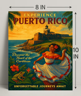 Experience Puerto Rico Vintage Travel Poster PosterGoat