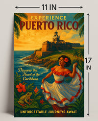 Experience Puerto Rico Vintage Travel Poster PosterGoat