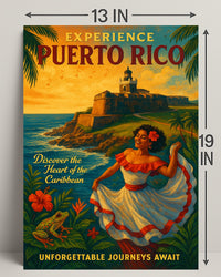 Experience Puerto Rico Vintage Travel Poster PosterGoat