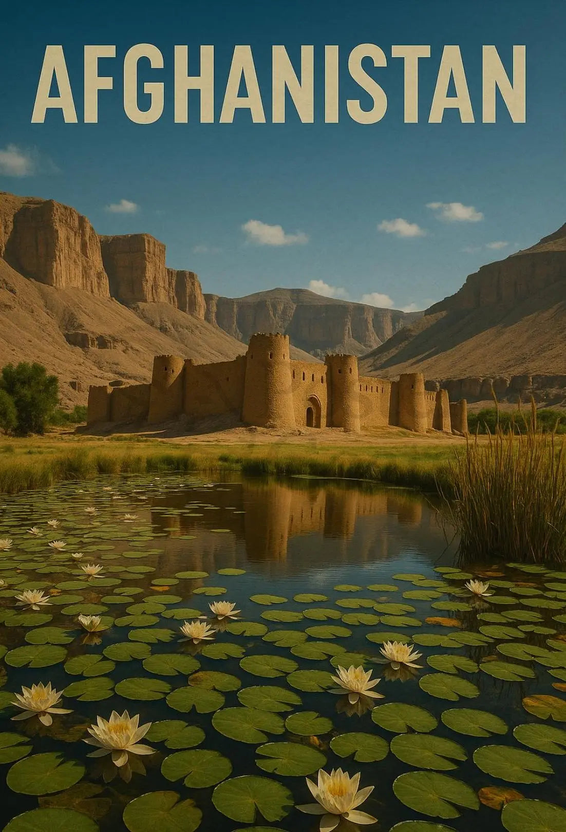 Explore Afghanistan's Beauty: Vintage Travel and Heritage Poster PosterGoat