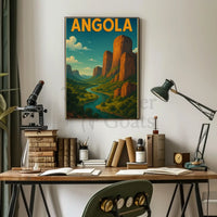 Explore Angola's Vibrant River Valley Travel Poster PosterGoat