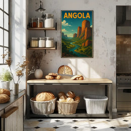 Explore Angola's Vibrant River Valley Travel Poster PosterGoat