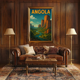 Explore Angola's Vibrant River Valley Travel Poster PosterGoat