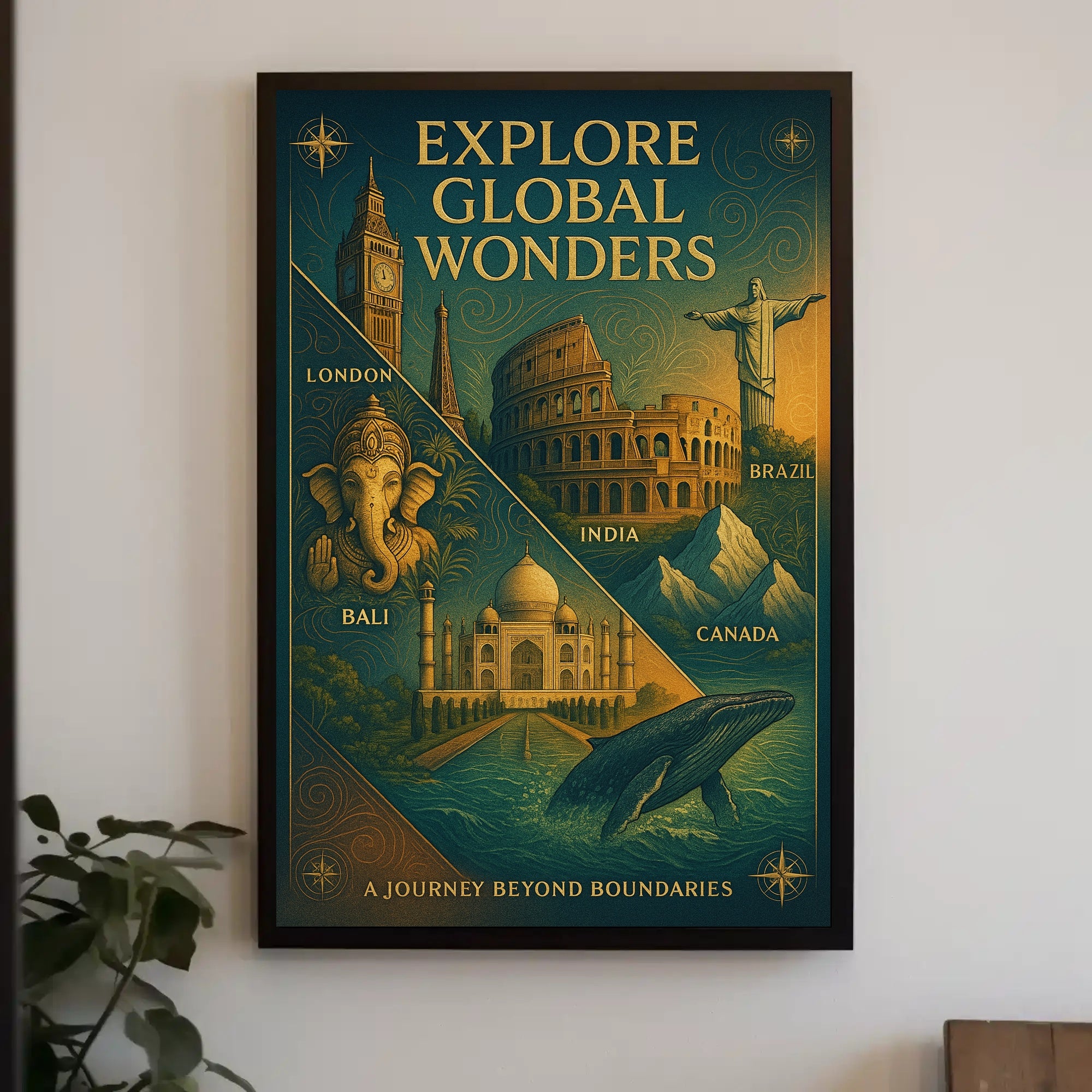Explore Global Wonders Wall Art Print PosterGoat