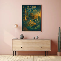 Explore Global Wonders Wall Art Print PosterGoat