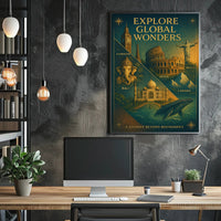 Explore Global Wonders Wall Art Print PosterGoat