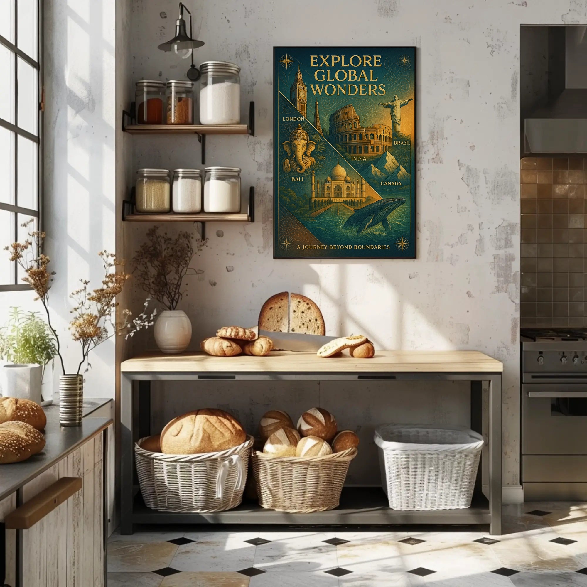 Explore Global Wonders Wall Art Print PosterGoat
