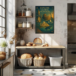 Explore Global Wonders Wall Art Print PosterGoat