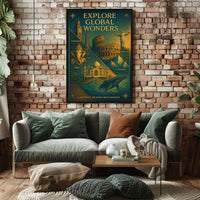 Explore Global Wonders Wall Art Print PosterGoat