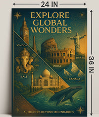 Explore Global Wonders Wall Art Print PosterGoat