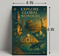 Explore Global Wonders Wall Art Print PosterGoat