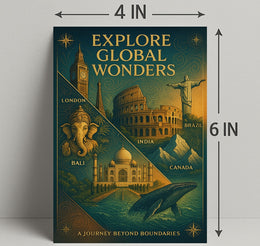 Explore Global Wonders Wall Art Print PosterGoat