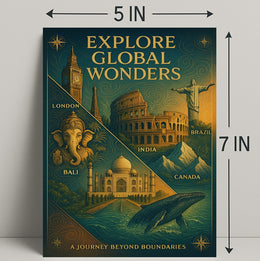 Explore Global Wonders Wall Art Print PosterGoat