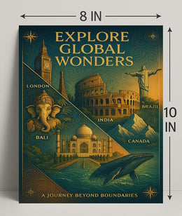 Explore Global Wonders Wall Art Print PosterGoat