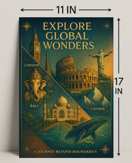 Explore Global Wonders Wall Art Print PosterGoat