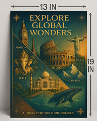 Explore Global Wonders Wall Art Print PosterGoat