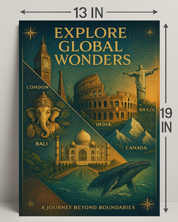 Explore Global Wonders Wall Art Print PosterGoat