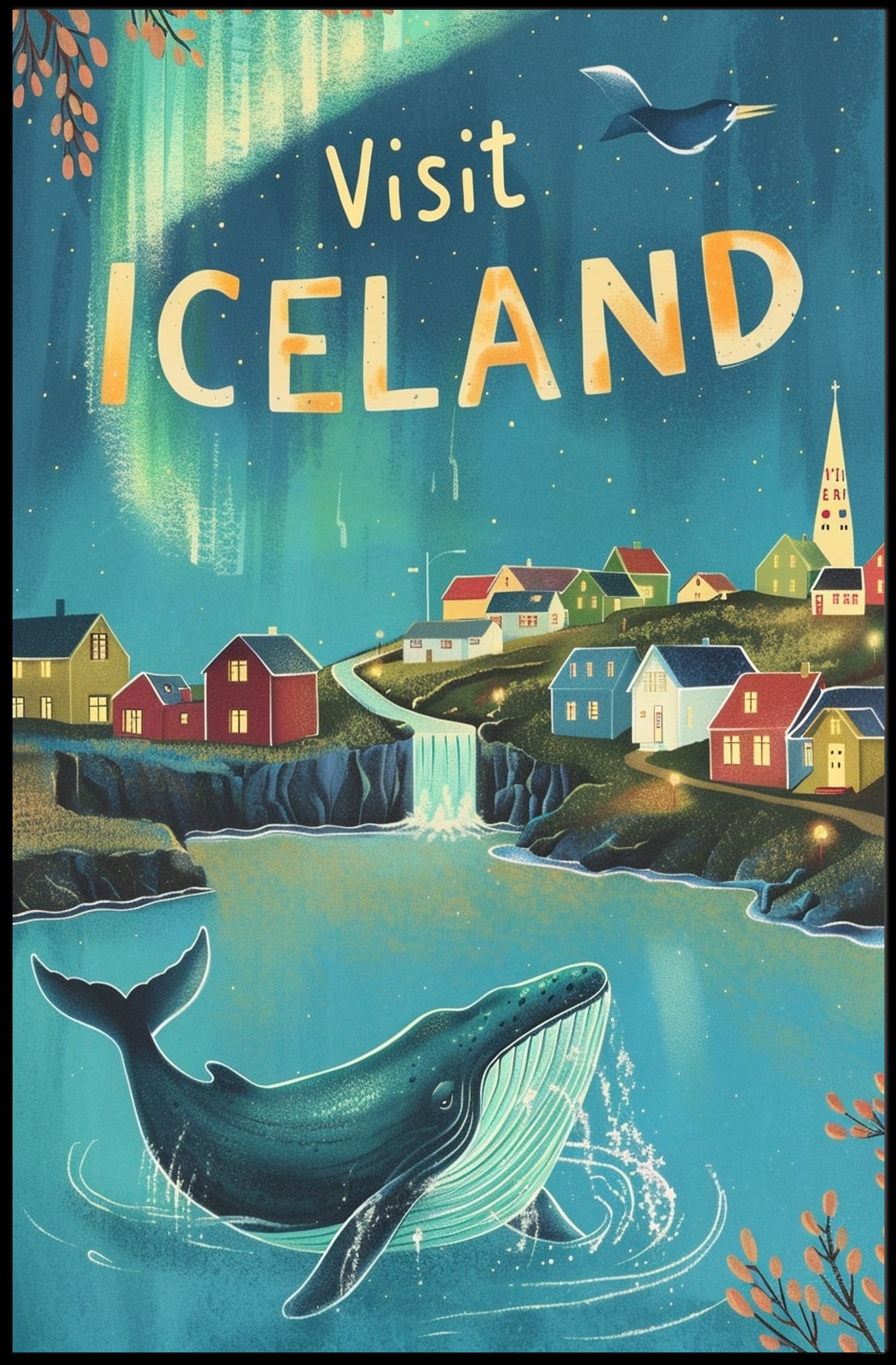 Explore Iceland's Beauty: Travel Poster PosterGoat